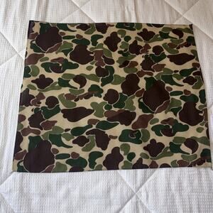 Vintage Woodland Camo Bandana – Cotton Headwrap Scarf